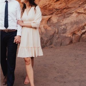 Calvin Klein knee length dress - light pink/peach